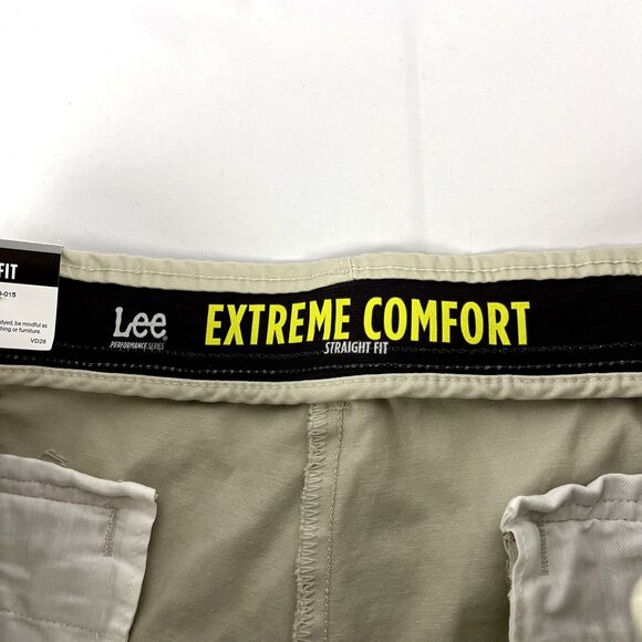 Lee Extreme Comfort Pants Mens 40x30 Light Khaki Stretch Chino Flat Front NWT - Picture 5 of 9